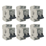 Disjuntor Bipolar 3ka Curva C Conjunto 6 Unidades 6a A 63a