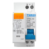 Disjuntor Diferencial Residual Ddr Dr Bipolar 32a 1p 1n