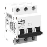 Disjuntor Mini Tripolar Trifásico 50a Soprano Shb3