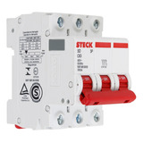 Disjuntor Steck Tripolar Din 10a Ate 63a Curva C sdd62c