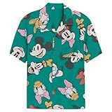 Disney Camisa Masculina De Botão Mickey E Seus Amigos Multicor G
