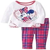 Disney Conjunto De Calça Jeans De Duas Peças E Legging Para Bebês Meninas Branco ártico 0 3 Meses