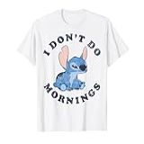 Disney Lilo Stitch I Don T Do Mornings Distressed V2 T Shirt