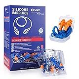 Dison 100 Pares De Tampões De Ouvido De Silicone 32dB Com Fio Reutilizáveis Para Proteção Auditiva Redução De Ruído Para Tiro Trabalho Viagens