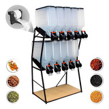 Dispenser 10 Módulos 35 Litros Armazenamento Ração Grãos Cereais 2 Geração Preto Plast Penser