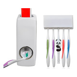Dispenser Automático Para Pasta De Dente Suporte Escovas Cor Branco