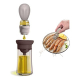 Dispenser De Óleo Azeite Com Escova De Silicone Vidro