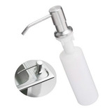 Dispenser De Sabão Liquido Inox Escovado De Embutir Pia