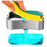 Dispenser Detergente Bucha 400ml Porta Esponja Open Zee Top