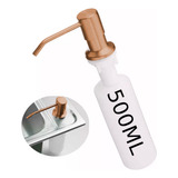 Dispenser Detergente Embutir Rose Gold 500ml Inox 304 Demima