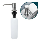 Dispenser Detergente Porta Dosador De Embutir Inox 304 Escovado 350ml Dona D cor