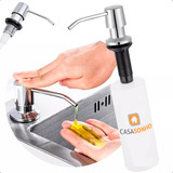 Dispenser Dosador De Detergente Para Embutir Aço Inox 500ml Casasonho