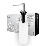 Dispenser Dosador De Sabão Porta Detergente Embutir Iura Fluss Bancada Inox Cromado 500ml