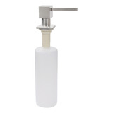Dispenser Dosador Embutir Aço Inox Escovado Quadrado 500ml