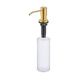 Dispenser E Dosador De Cozinha Inox Sabão Liquido Para Bancada Embutir Dourado Gold Ouro Escovado 500ml Westing