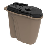 Dispenser Home Porta Ração Plast Pet 40litros Gold preto