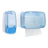 Dispenser Papel Papeleira E Saboneteira Compacta Invoq Azul