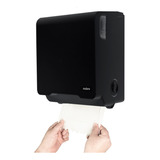 Dispenser Papel Toalha Nobre Auto Corte Preto Bobina Toalhei