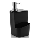 Dispenser Para Detergente Esponja 650ml Sabão Líquido Preto