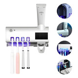 Dispenser Pasta De Dente Com Esterilizador Uv E 04 Escovas