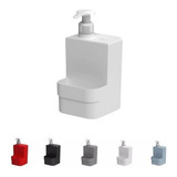 Dispenser Porta Detergente E Esponja Trium 500ml Compacto Ou Cor Branco