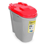 Dispenser Porta Ração 25 Litros Para 11kg Plast Pet Cores