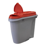Dispenser Porta Ração 8 Litros Para 3 5kg Plast Pet Vermelho