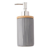 Dispenser Porta Sabonete Líquido 250ml Elegante Bambu Pump
