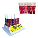 Display 12 Batom Gloss Brilho Labial Sabor Frutas Atacado
