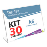 Display Acrílico A6 L 10x15 Papel Banner Para Caixa 30un
