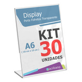 Display Acrílico Buffet L 10x15 A6 Mesas Kit 30