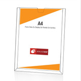 Display Acrilico Parede Porta Folha A4 Fita Adesiva 5 Pcs