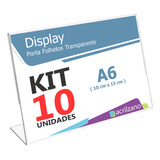 Display Acrilico Porta Retrato L A6 10x15 Kit 10