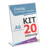 Display Acrilico Porta Retrato L A6 10x15 Kit 20