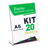 Display Acrilico Porta Retrato L A6 10x15 Kit 20