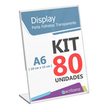 Display Acrílico Porta Retrato L A6 10x15 Kit 80