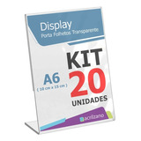 Display Bancada Acrílico Porta Retrato L A6 10x15 Kit C 20