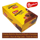 Display Bauducco Bolinho Recheado Duplo Chocolate
