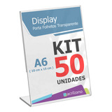 Display Cristal Ps Mesa Porta Retrato L A6 10x15 Kit 50