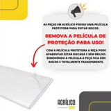Display Etiqueta Porta Modelo U 5x2cm 100 Peças Cor Cristal Acrílico Store Porta Preço