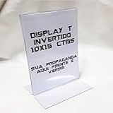 Display Expositor Em T 10x15 Acrílico Pvc Cristal Kit C 20un