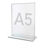 Display Expositor T A5 15x21cm Acrílico Ps Cristal Balcão