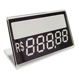 Display Mesa Acrílico Buffet Porta Preço Etiqueta 10 Unidade