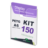 Display Parede Prontuário Porta Folha A6 Petg Folder 150uni