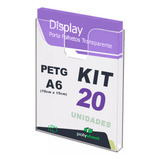 Display Parede Prontuário Porta Folha A6 Petg Folder 20 Uni