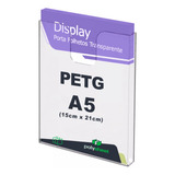 Display Parede Prontuário Porta Folha A6 Petg Folder