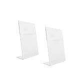 Display Porta Folha A4 Acrílico 2mmExpositor Em L Porta Folha Mesa Balcão KIT 2 UNID