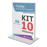 Display Porta Folha A6 T 10x15 Mesa Balcão 10peças