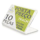 Display Porta Preço 7x4cm Kit 10 Un Para Mesa Buffet Vitrine Balcão