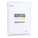 Display Pvc A4 Vertical 21x30cm 5 Peças